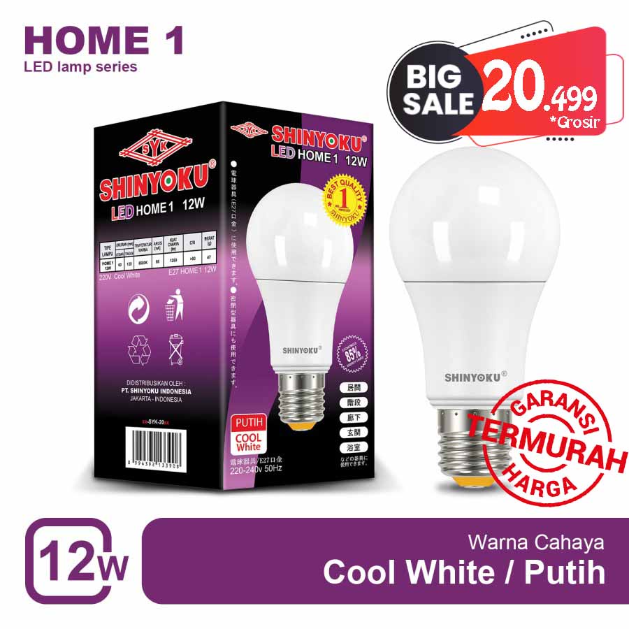 Shinyoku 12W LED - Lampu Rumah &amp; Kantor