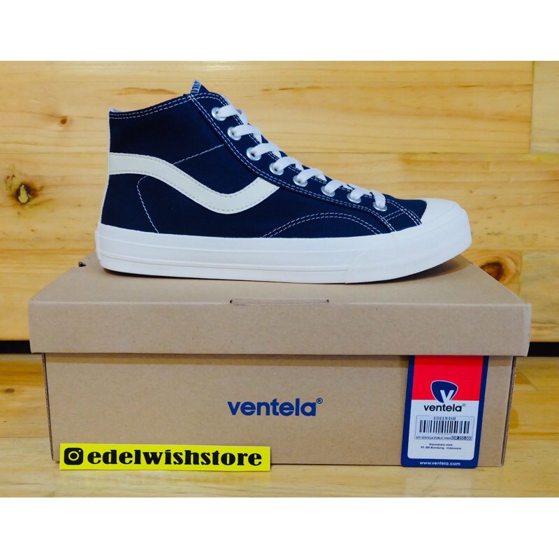 Sepatu Distro || Keren || Pria Wanita || Ventela Public High (Navy).