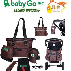 Baby Go Inc - Cosmo Handbag (Baby Diaper Bag) BROWN