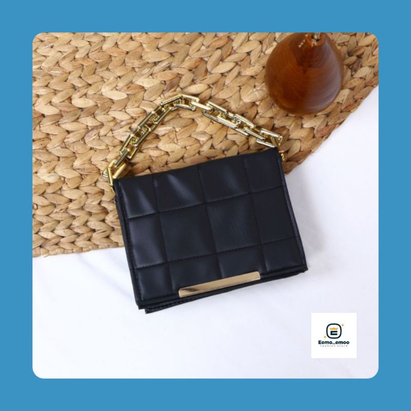 TAS SELEMPANG WANITA RANTAI FASHION SLING BAG WANITA KOREAN STYLE TAS PESTA EMOEMO