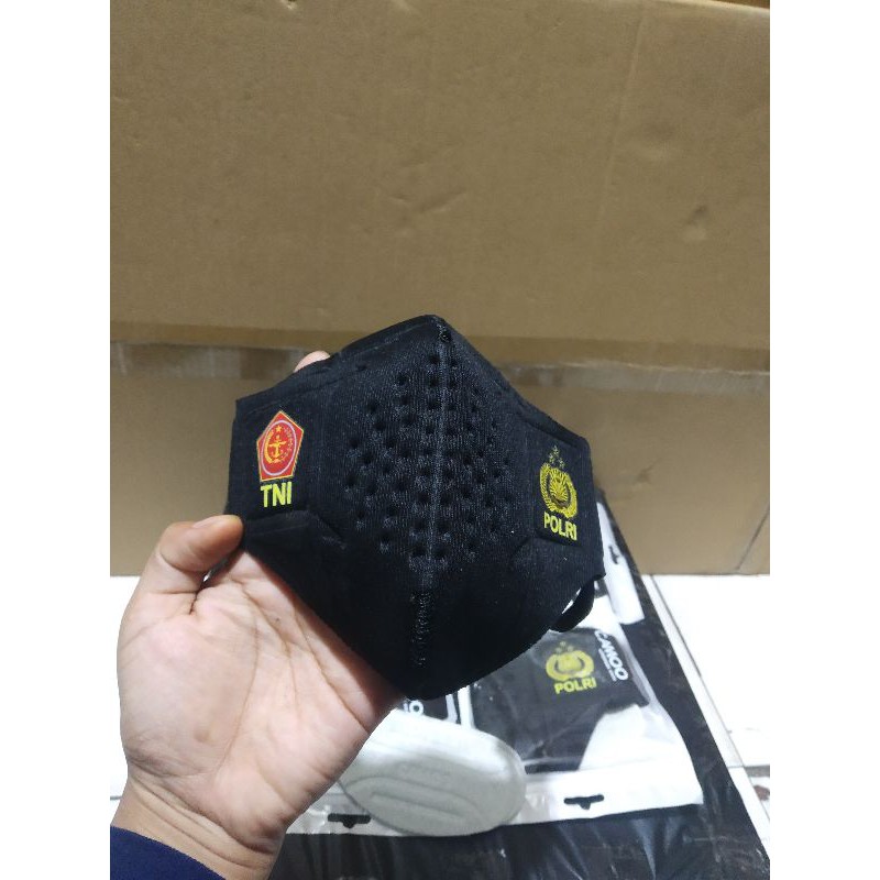 MASKWR CAMOO TNI POLRI LIFEMASK V3 FILTER KN95 KARBON AKTIF