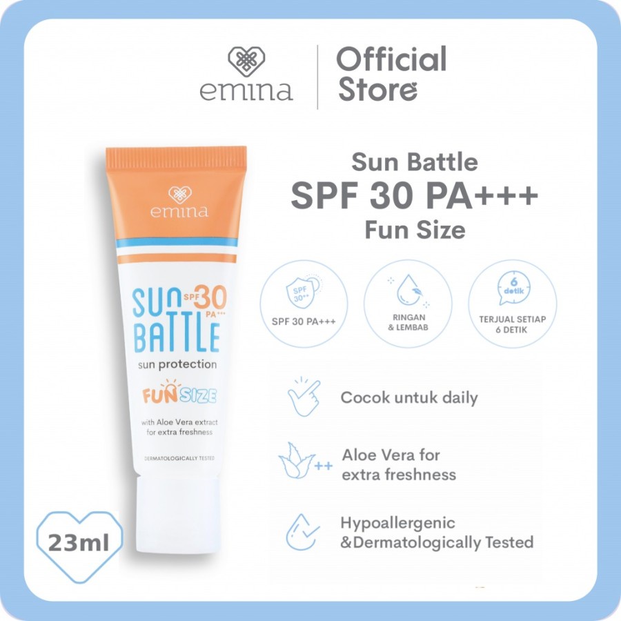 Sun Battle SPF 30 PA+++ Fun Size 23 ml - Paket isi dua