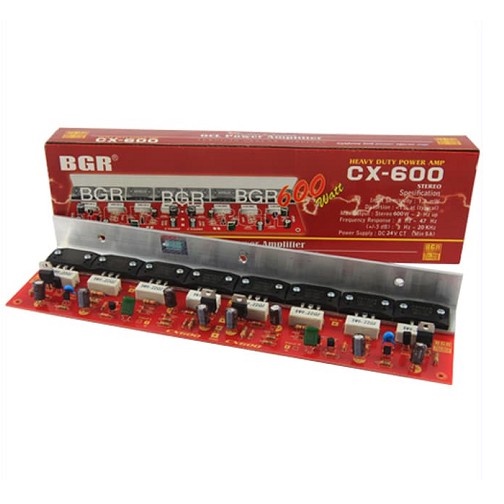 Kit Power Amplifier CX-600 Stereo Heavy duty OCL CX600 Stereo Plus Transistor Final Heatsink Pendingin