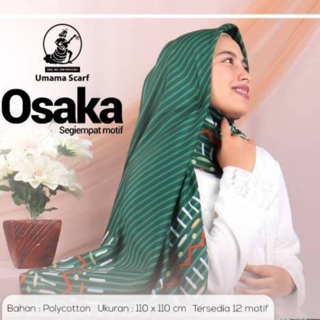 jilbab PILIH WARNA OSAKA jilbab motif hijab motif kerudung motif segiempat motif umama scarf D 7