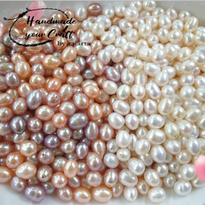 7.7 BIG SALE Rest Oval Natural Freshwater Pearl Live Body Diy Loose Beads