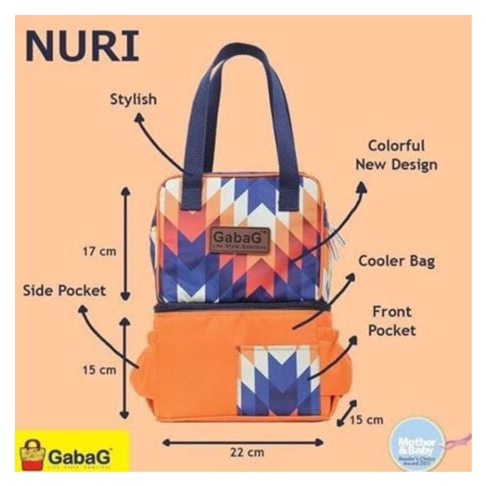 mygabag - 1 KG - Gabag Cooler Bag POP Ceri,  Nuri, Gendis, Lavender - Tas Asi - Free 2 Ice Gel