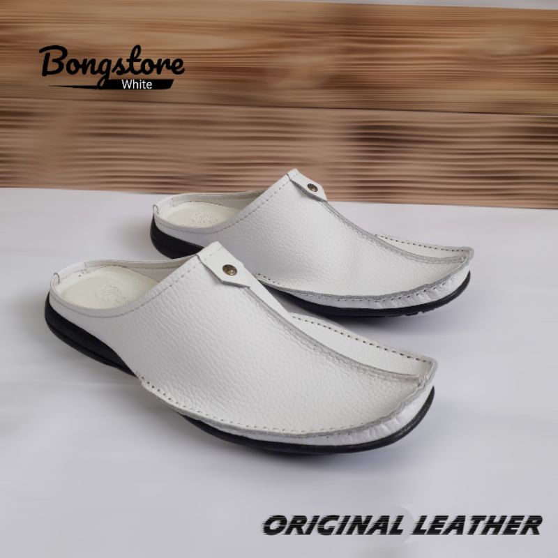 sandal sepatu pria selop bustong habib kulit asli berkualitas premium