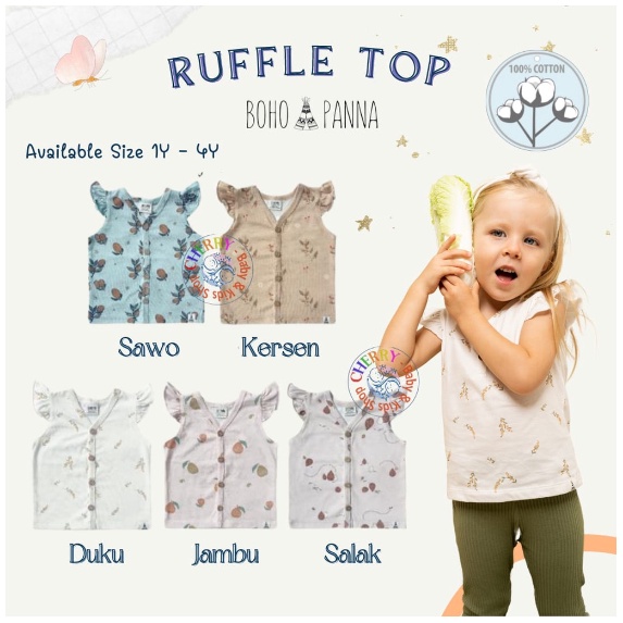 Bohopanna Ruffle Top Atasan Ruffle Anak Perempuan CBKS