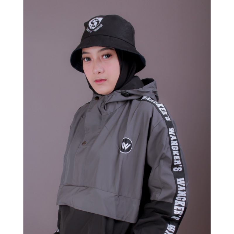 [WANGKER'S Original] JAKET PRIA UNISEX CAGOULE LINE HOODIE 2D KOMBINASI