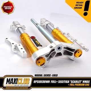 Variasi Nmax Shock Upsidedown Upside Down Segitiga Full Cnc Nmax Scarlet Aksesoris Nmax Garansi