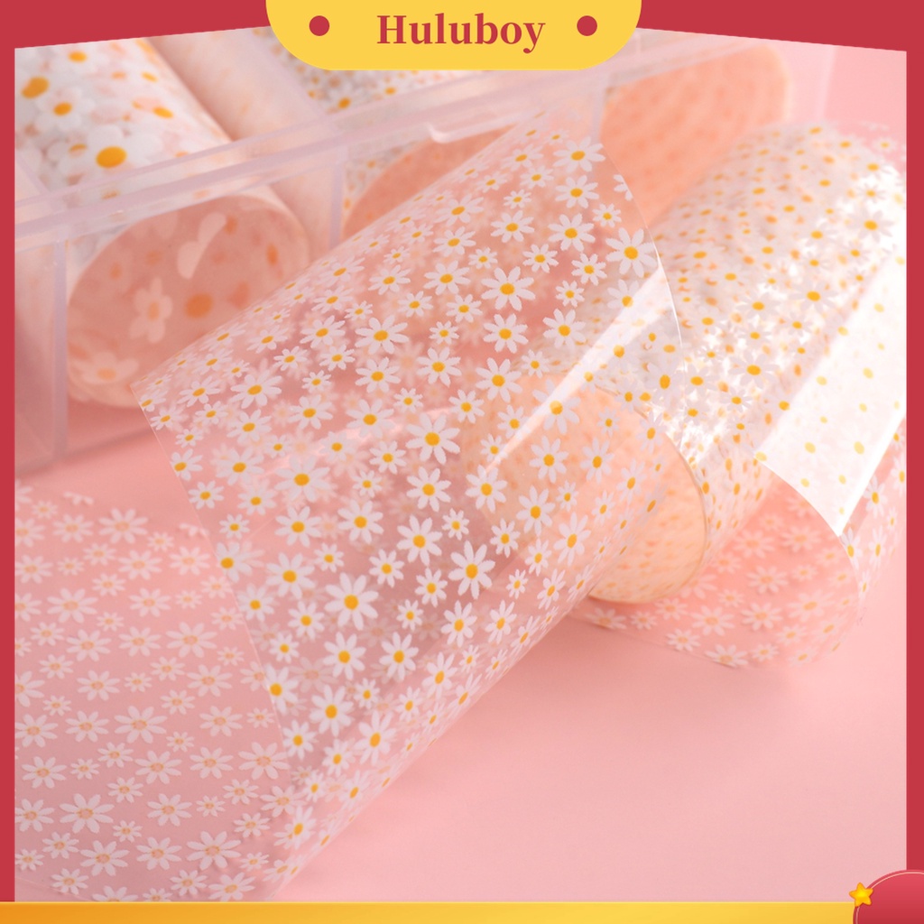 Huluboy Huluboy♡ 10 Rol / Set Stiker Kuku Motif Bunga Krisan Universal Untuk Wanita