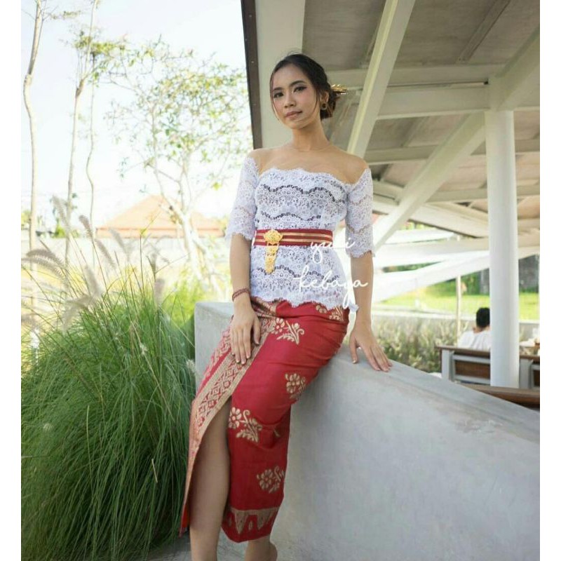 Set Kebaya Bali Leher Sabrina Modern | Kebaya Modern Indonesia