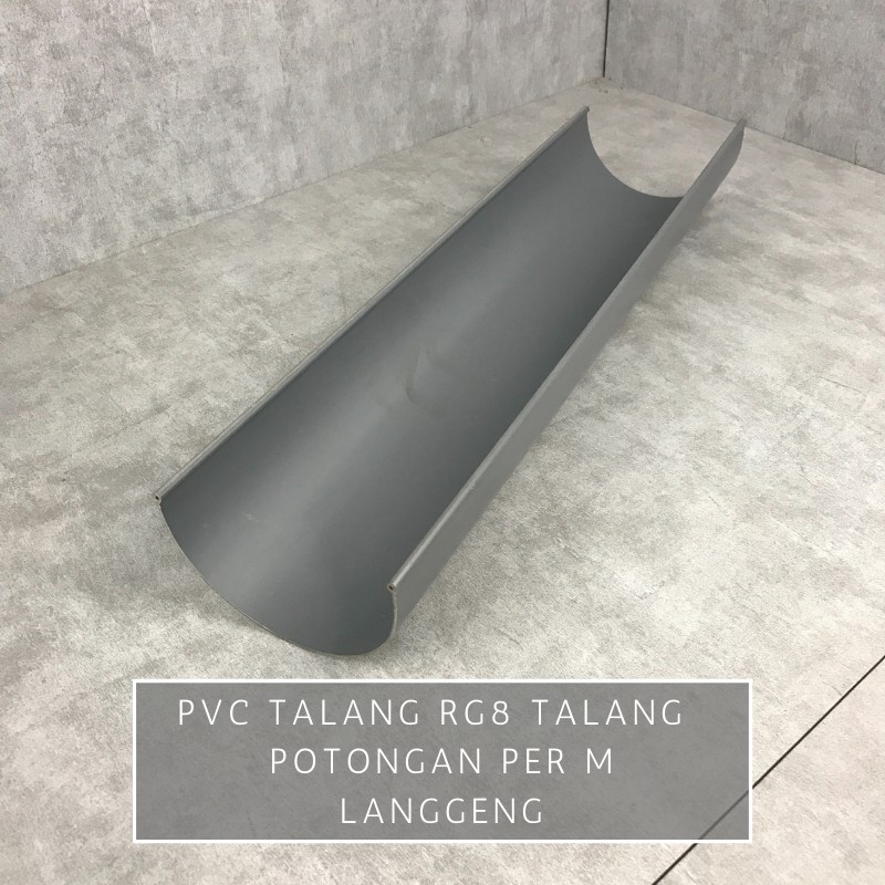 PVC Talang RG8 talang potongan per meter Langgeng