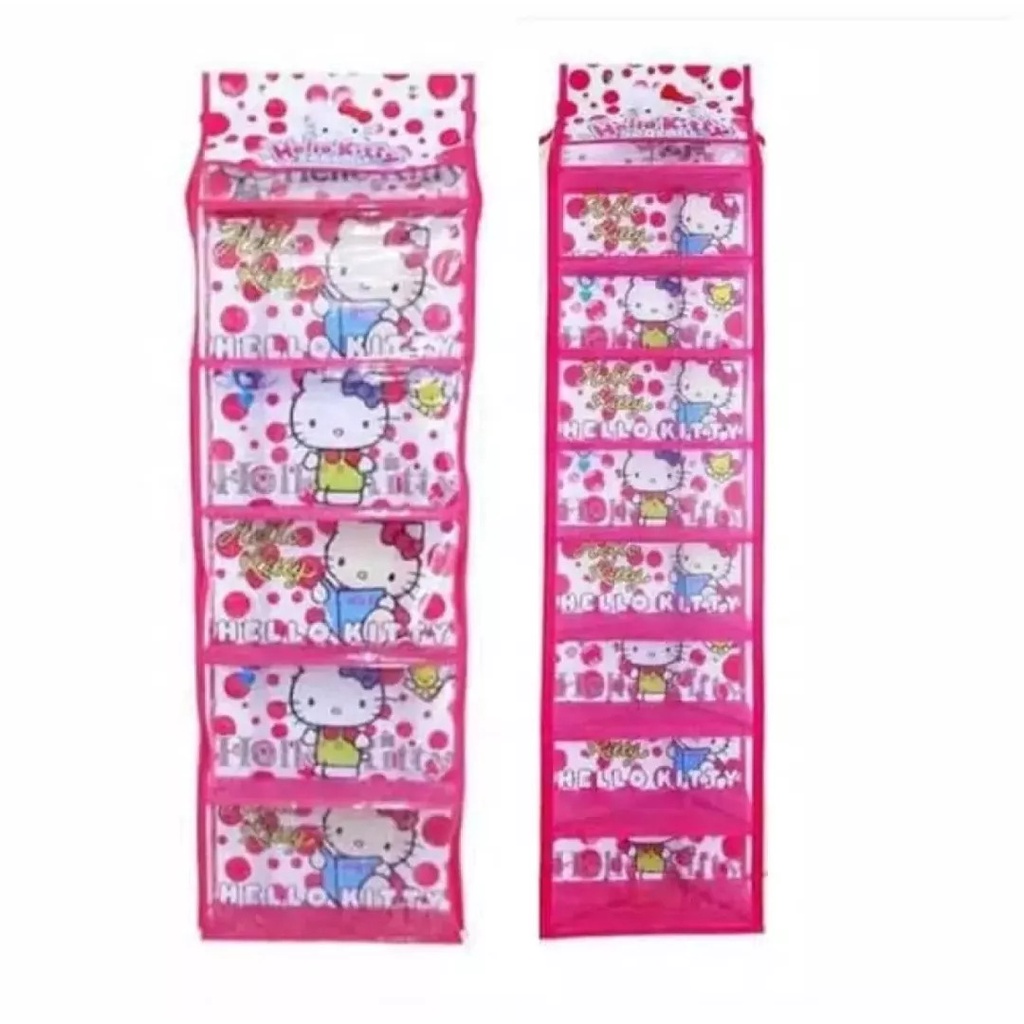 RAK SET 4 IN 1 ( Rak Tas ,Rak Sepatu , Rak Jilbab , Rak kosmetik ) gantung-PINK 2 in 1