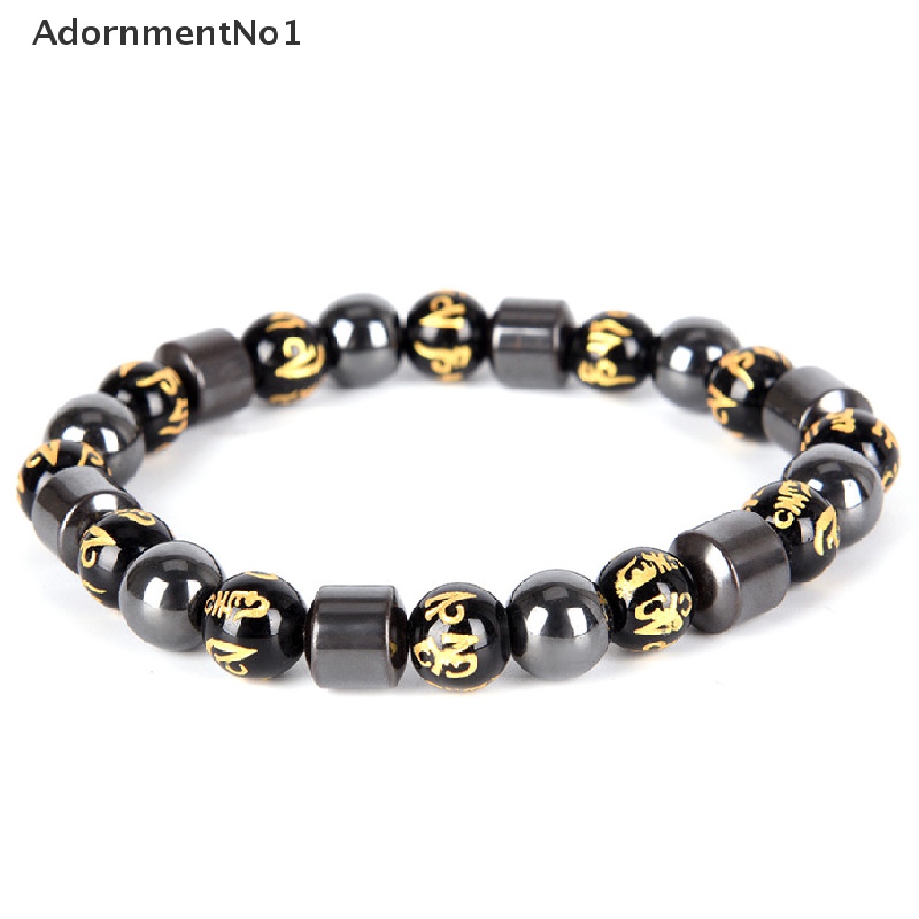 (AdornmentNo1) Gelang Terapi Magnetik Bahan Batu Hematite Untuk Kesehatan / Menurunkan Berat Badan