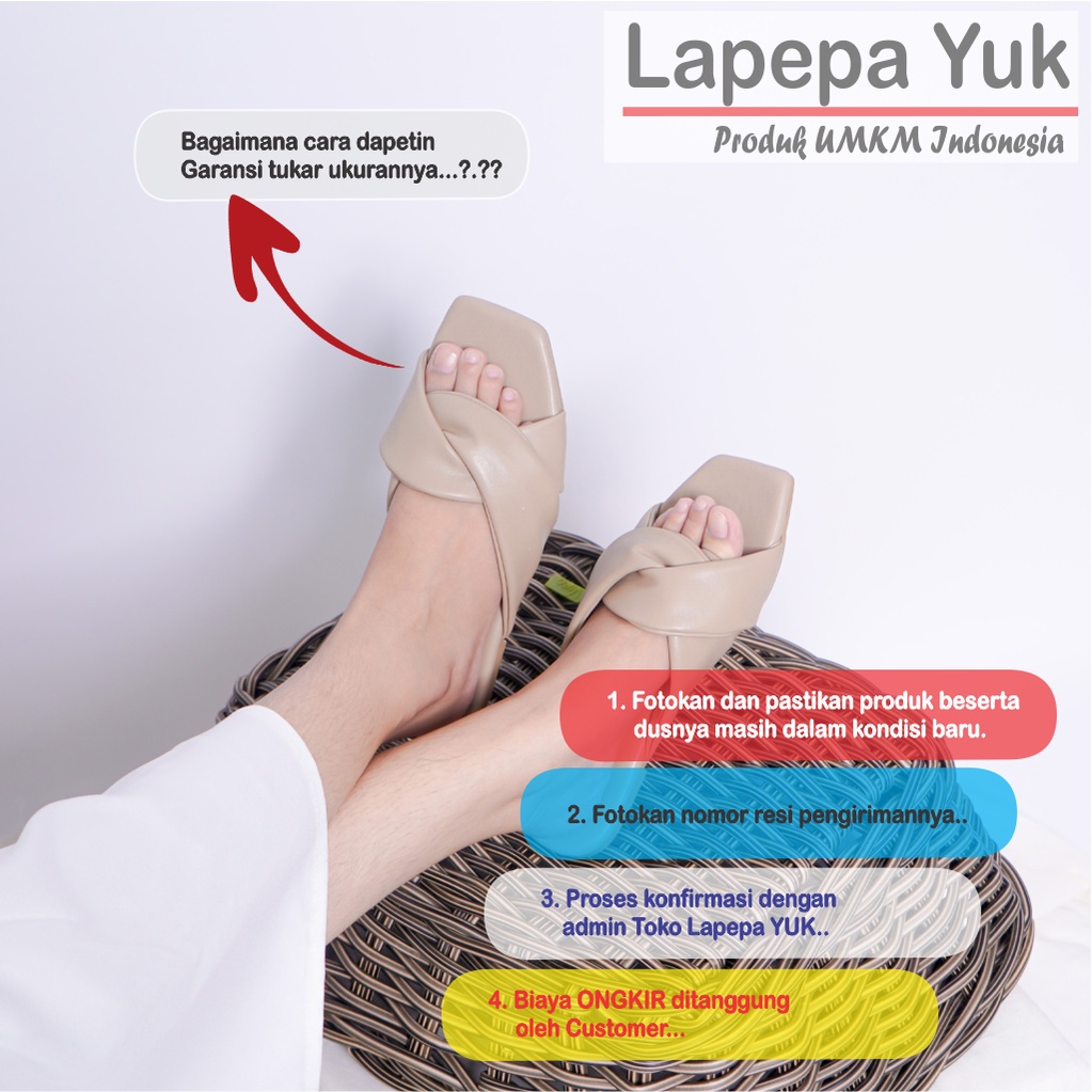 LAPEPA YUK - Sandal Wanita Teplek ARIEL Sendal Cewek Flat Kasual Model Kepang 2 Unik Size 36 37 38 39 40 Lucu Jalan Casual Santai Rumah Slop Warna SMOKE Coksu Soft Murah Sandals Pergi Selop Premium Original Kekinian Terbaru Shoes Mall Official Store