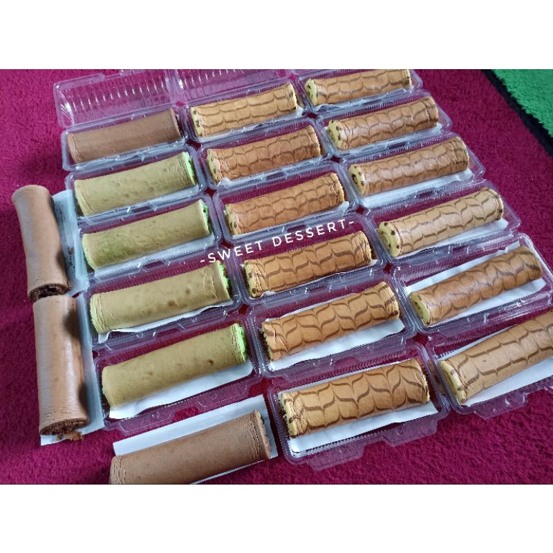 

Bolu Gulung Ori, Pandan, Coklat