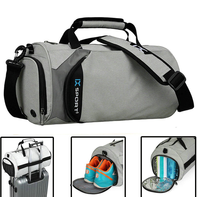 INOXTO Tas Jinjing Selempang Duffel Gym Fashion Travel Bag - 8036A - Gray