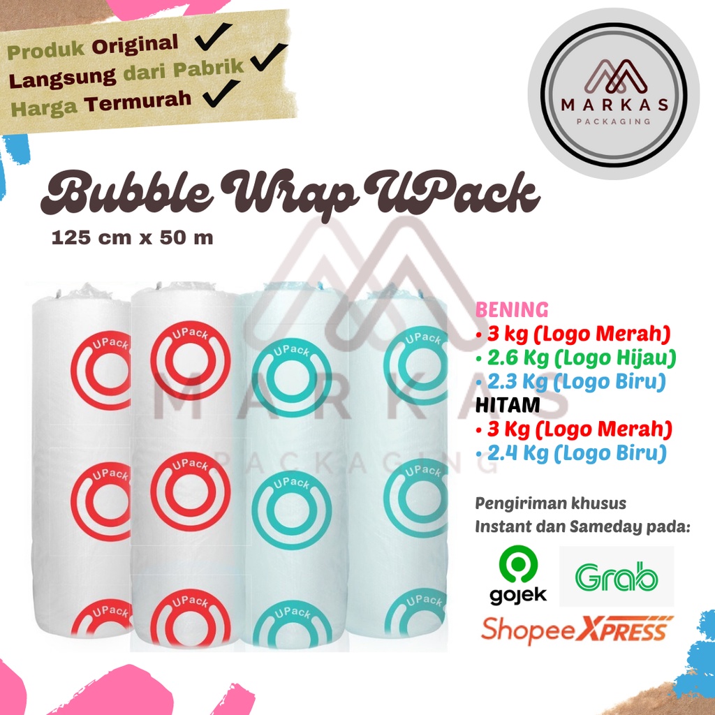

Bubble Wrap UPack Murah Premium Quality 125 CM x 50 M / Plastik Bubble Wrap Packing Online