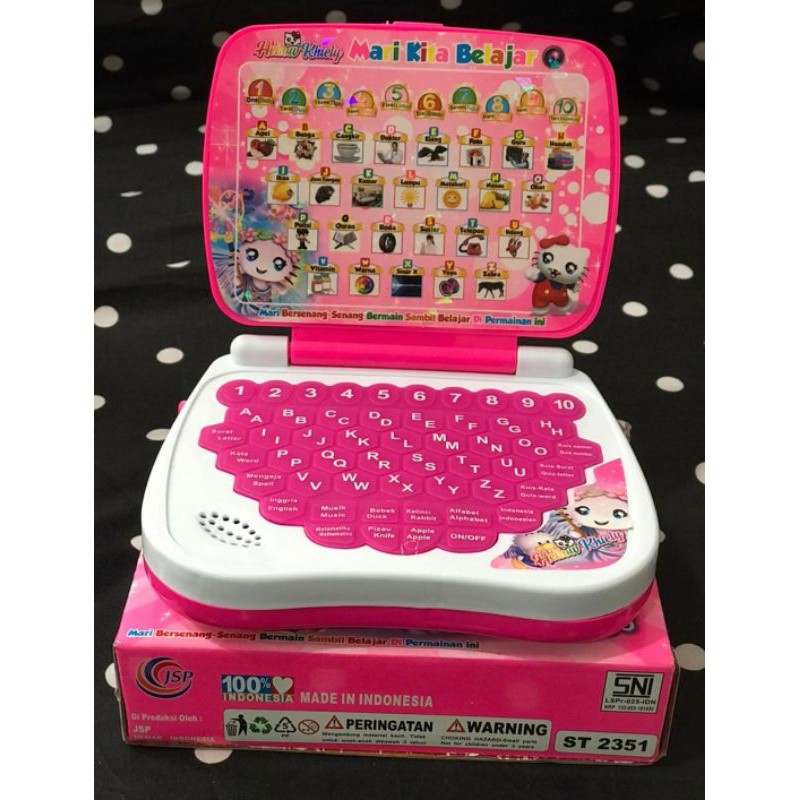 PROMO MAINAN EDUKASI LAPTOP ANAK-Pink