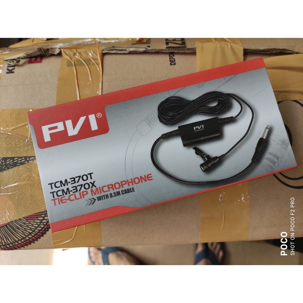 Mic Jepit PVI TCM-370T Condenser Clip On Microphone PVI TCM 370T Mic Imam TCM370T PVI Original