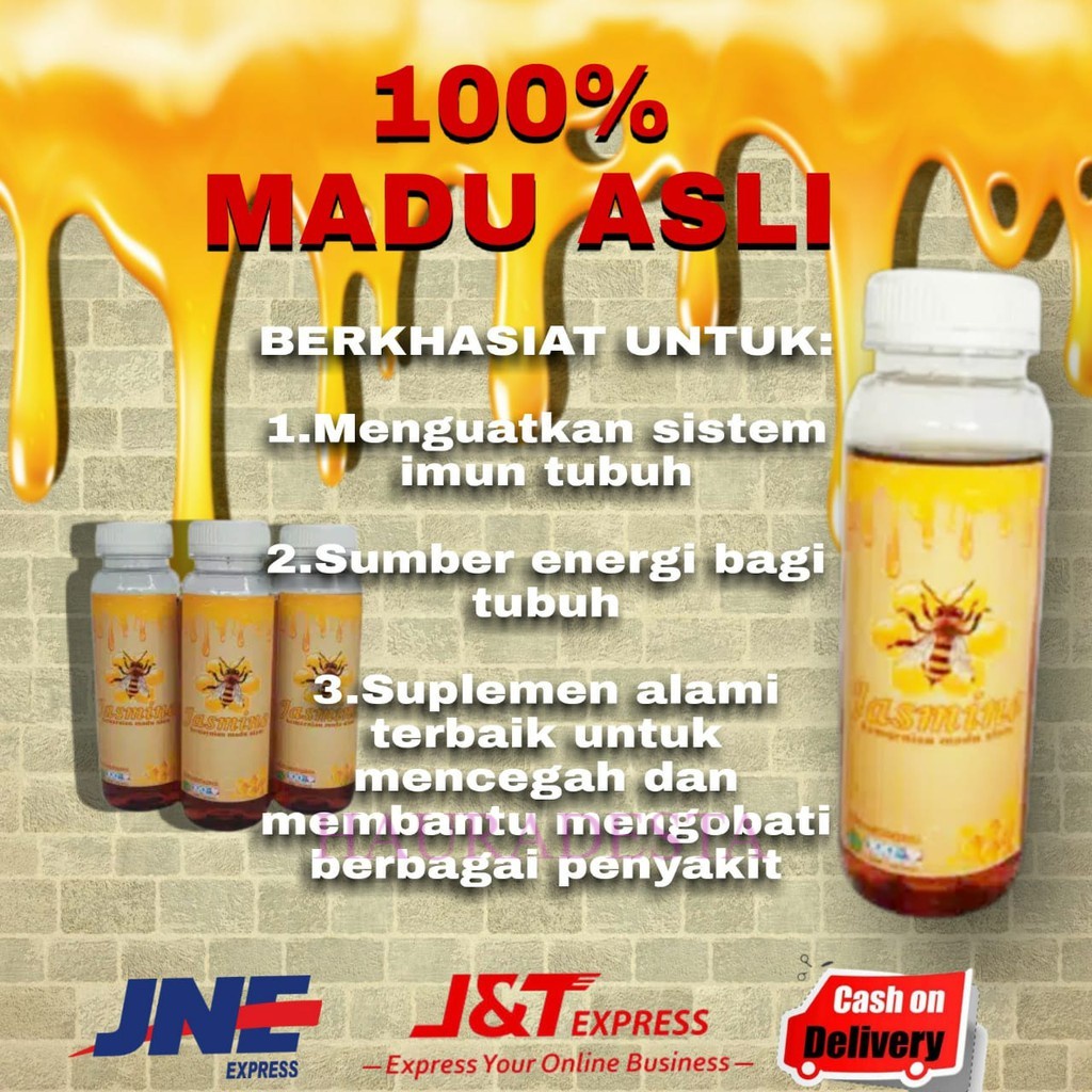 

[BISA COD] MADU MURNI, MADU ASLI, MADU ALAMI, MADU BUNGA MULTIFLORA, MADU JASMINE 300 gr