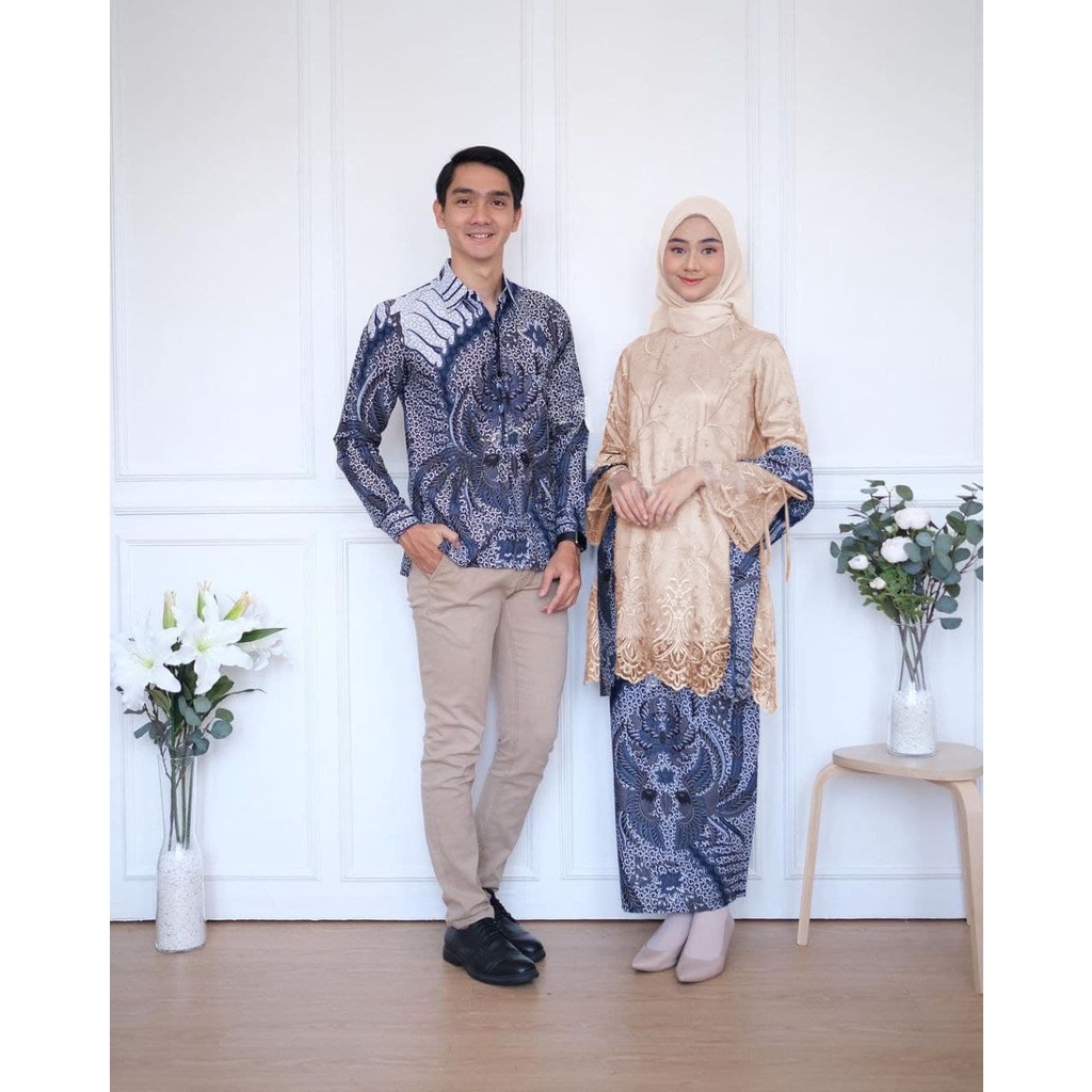 Kebaya Couple Modern Kebaya Tunangan Lamaran Wisuda Maura Couple - Sania Ruffle Batik Couple DEVONDA 2 DNT Garansi Termurah Shopee - WIDBATIK