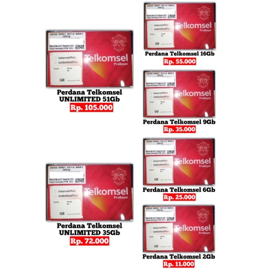 (05-07-22) PERDANA INTERNET MAX UNLIMITED TELKOMSEL 2Gb 6Gb 16Gb 9Gb UNLIMITED 35Gb UNLIMITED 51Gb