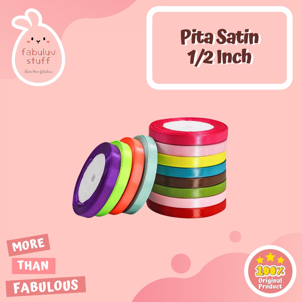 

ATK ~ Pita Satin 1/2 In Warna Warni