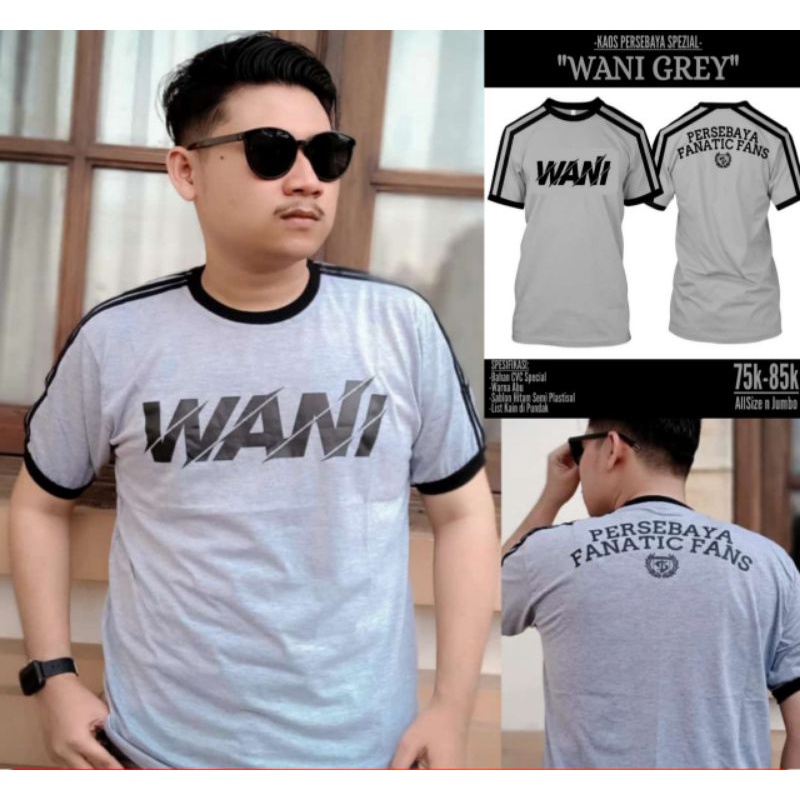 Kaos Persebaya Bonek Wani Kaos Persebaya Wani Grey