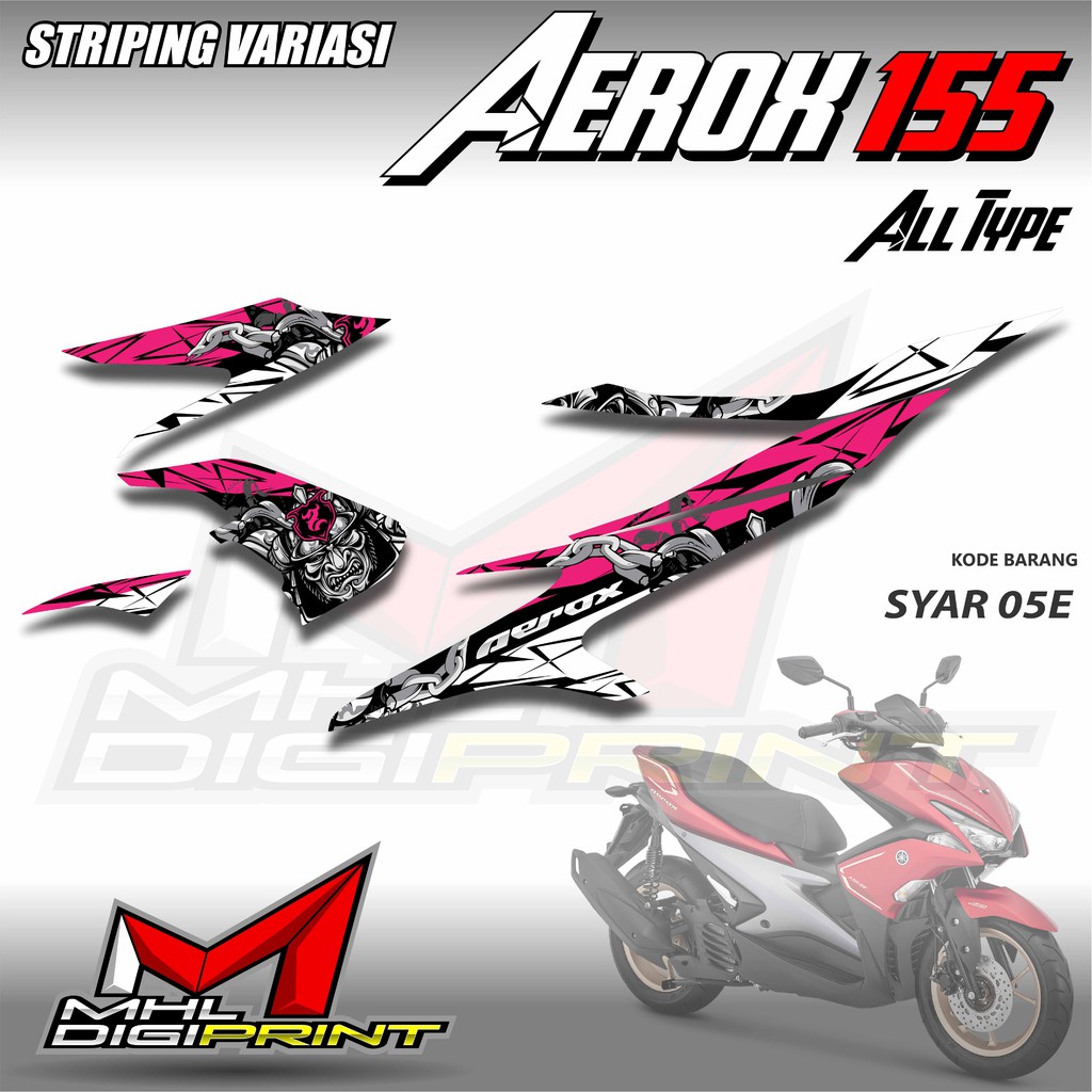 STRIPING VARIASI AEROX 155 ALL TYPE - STIKER AEROX 155 - SYAR 05