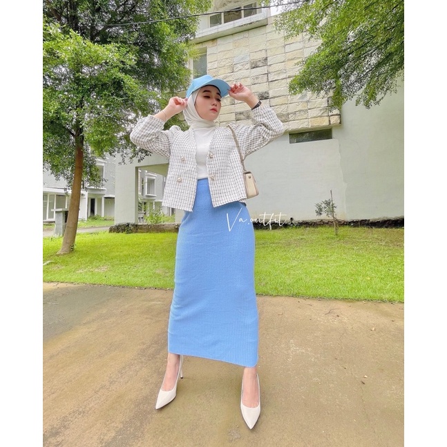 zayin Span knit-Blue sky