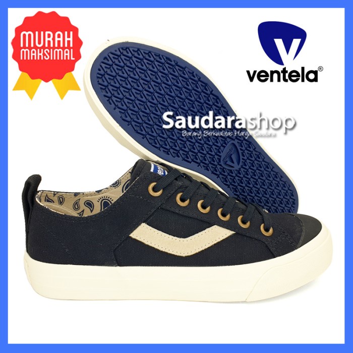 Sepatu Ventela Reborn Low Black / Ventela Reborn Black LC / Reborn