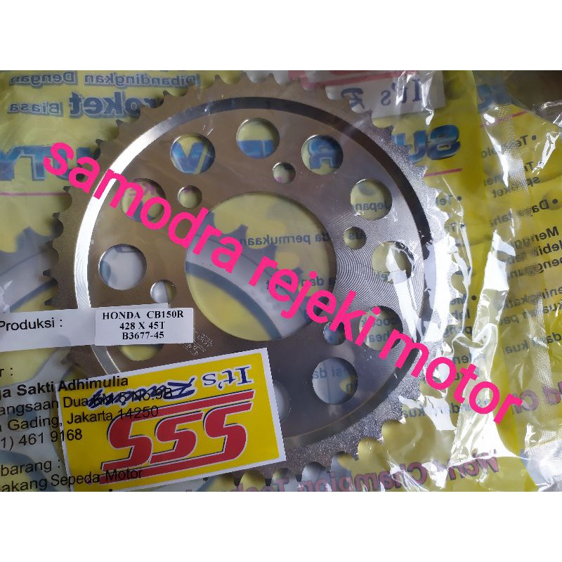 gir gear sprocket belakang SSS new cbr 150 r hole 6 428 x  43 44-2