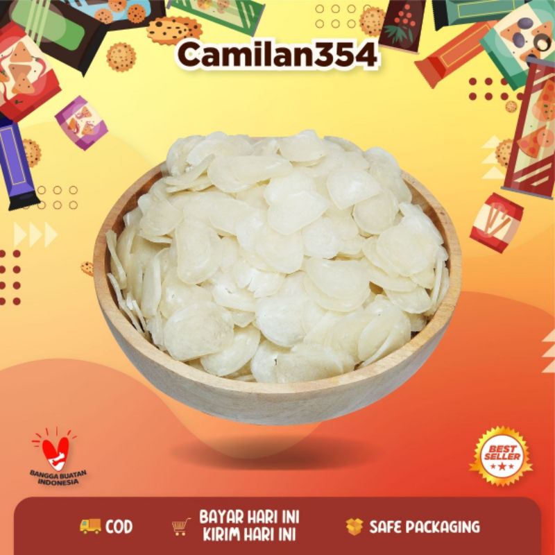 Kerupuk Bakso Putih Mentah - 500gr / Krupuk Baso Kiloan