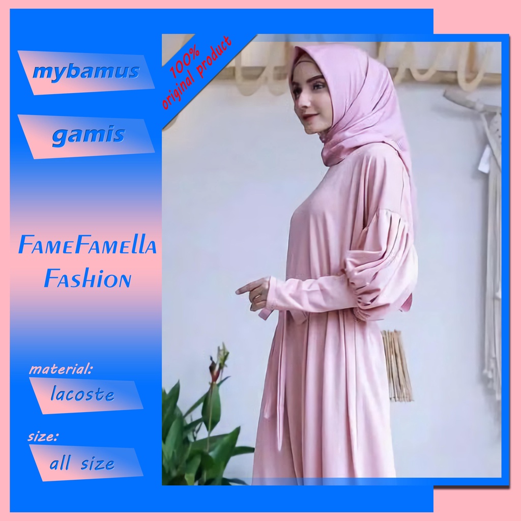 Dress Muslim Gamis Lengan Balon Mybamus Maddy