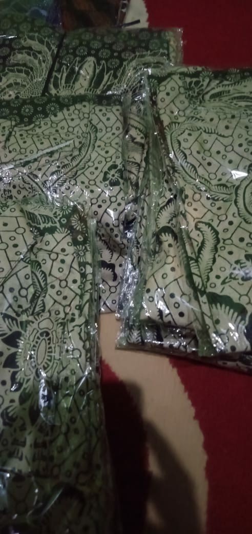 Batik Couple Keluarga - Couple Baju Batik Satu Keluarga Motif Banyu Mili Navy