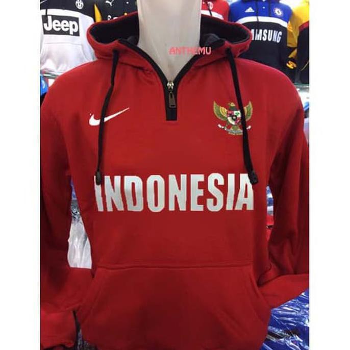 Hoodie Jaket Jamper Topi Bola Timnas Nasional Indonesia Jersey Basket