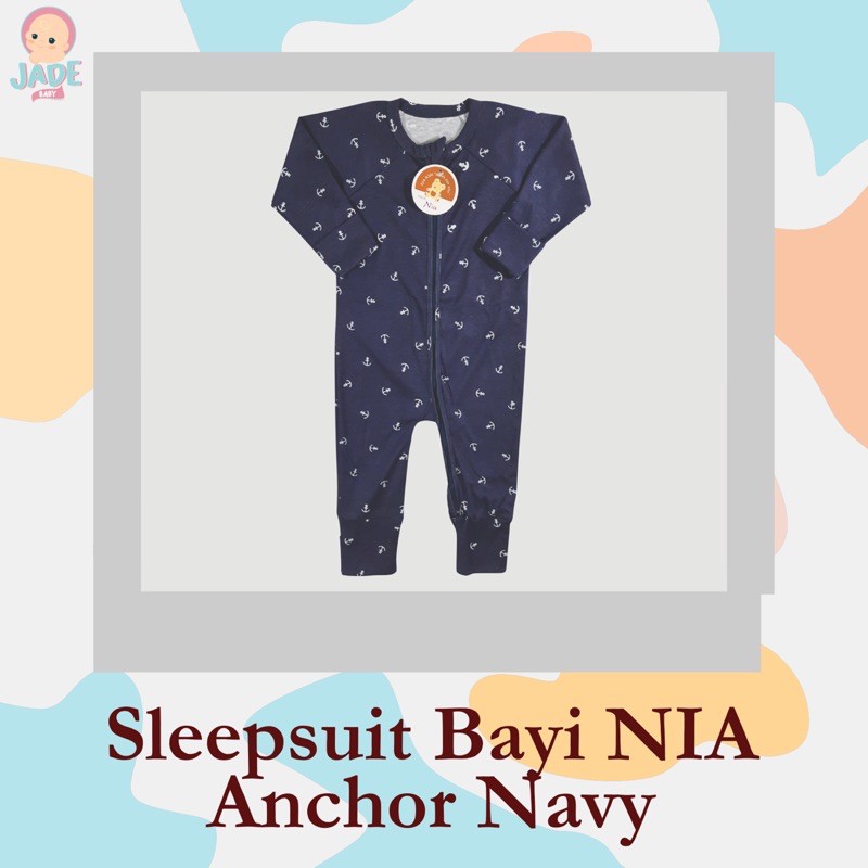 SLEEPSUIT BAYI NIA ANCHOR SERIES / SLEEPUIT BAYI / JUMPER PANJANG BAYI