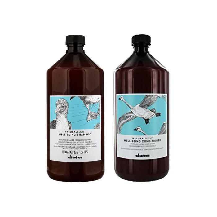 Davines Wellbeing Shampoo 1000ml + Davines Wellbeing Conditioner 1000ml