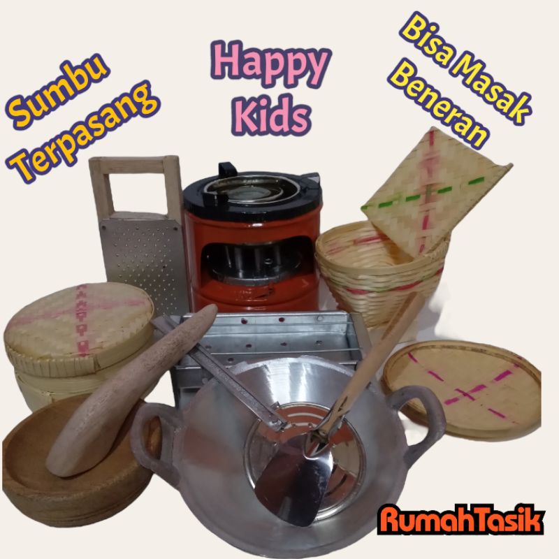 Kitchen Set Mainan Masak Masakan Anak Kompor Mini Set Bakulset Sate