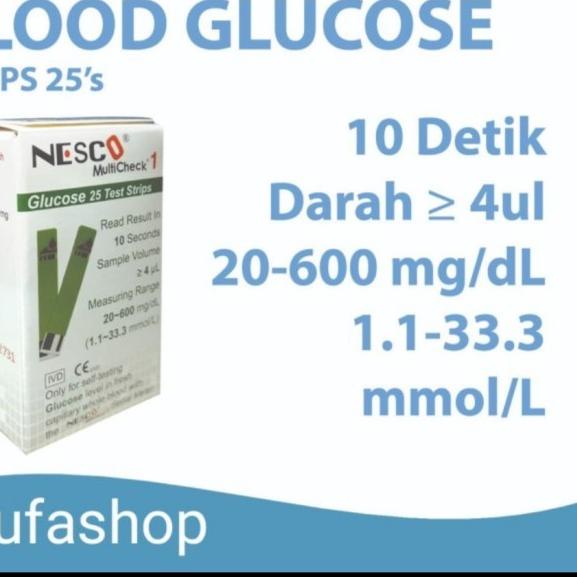 ✯ Strip Nesco Gula darah Stik Nesco Gula darah Strip Glucose Nesco ❉