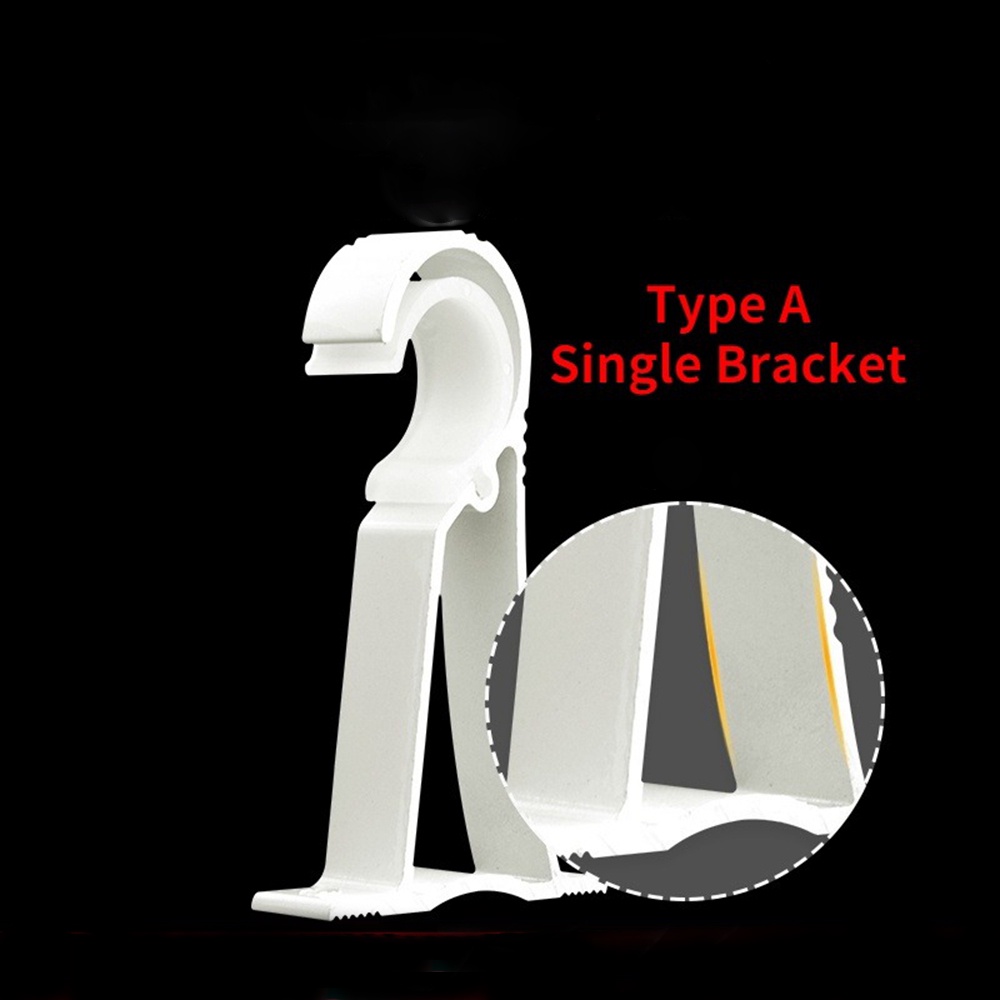 2pcs Bracket Holder Tiang Tirai Jendela Bahan Aluminum Alloy Tebal