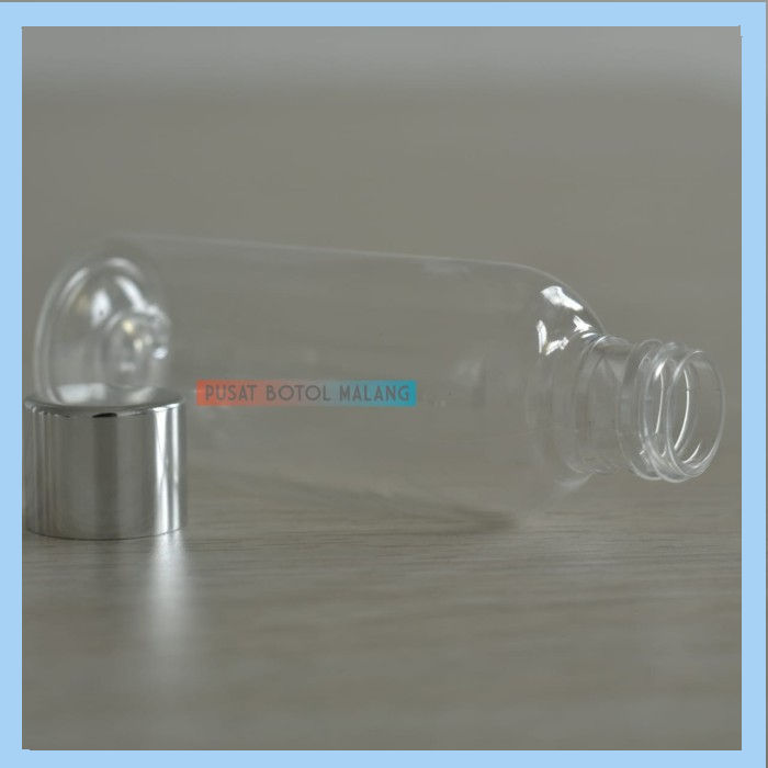Botol Plastik Pet 60Ml Ulir (Silver Natural)