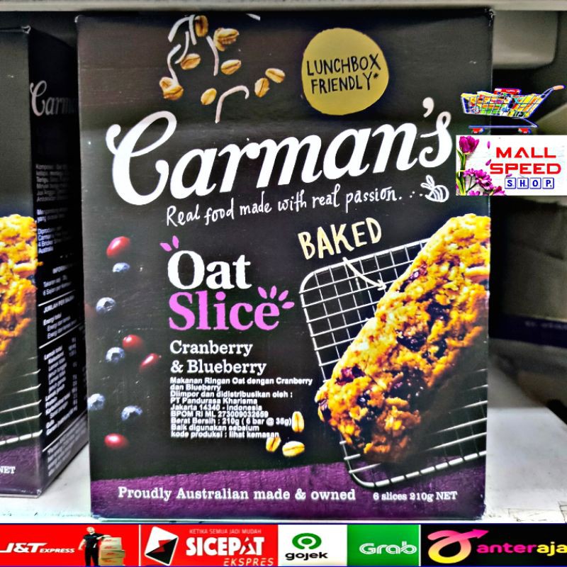 

Carman's Sereal Oat Slice Cranberry & Blueberry 210 gr