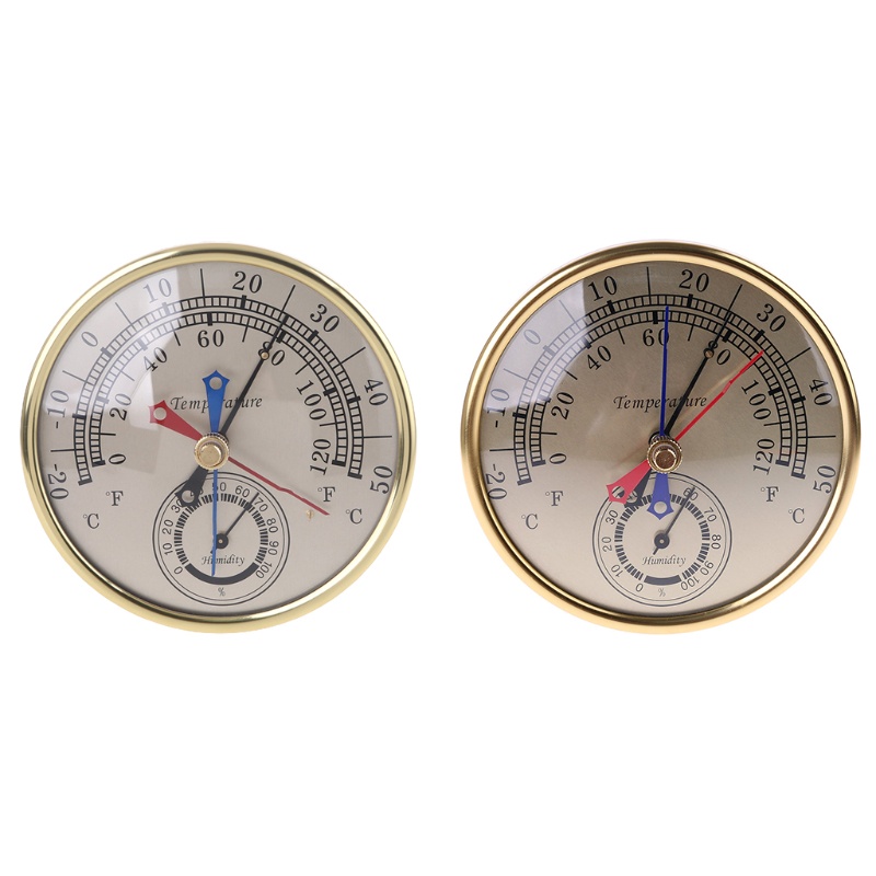 Mary Termometer / Higrometer Analog 5 &quot;Menit Tanpa Baterai Untuk Indoor / Outdoor