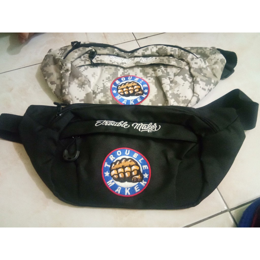 TAS WAISTBAG TROUBLE MAKER / TAS SELEMPANG TROUBLE MAKER / TAS PINGGANG MURAH KEREN LIMITED EDITION