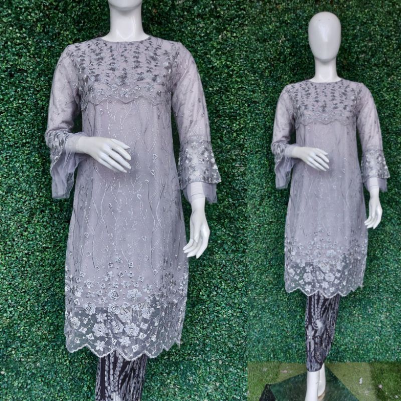 TUNIK TILLE/TUNIK TULLE/TUNIK MODEREN/KEBAYA MODEREN/KEBAYA PESTA/TUNIK PESTA
