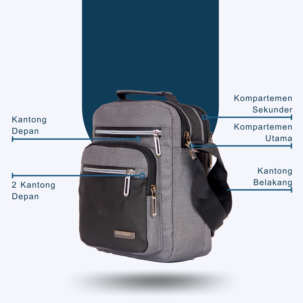 SlINGBAG WATERPROOF IMPORT POLO HUMMER - Tas Selempang Pria Banyak Kantong