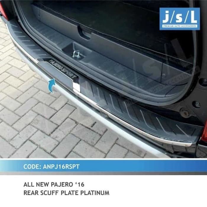 REAR SCUFF PLATE ALL NEW PAJERO 2016 PLATINUM